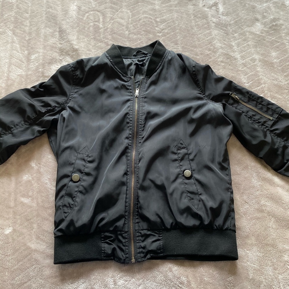 Black bomber jacket